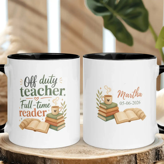Off Duty Teacher Retirement Mug — Funny Teacher Gift